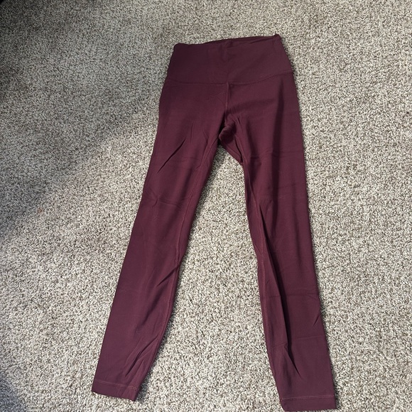 Lululemon maroon align 25” size 4 - Picture 1 of 5